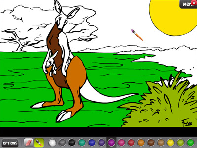 Example of the in-world coloring book.