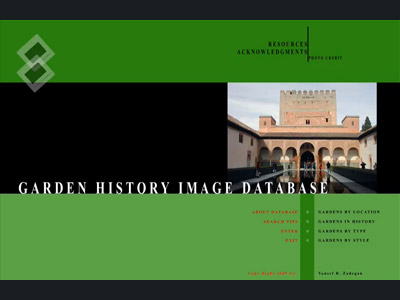 Example of the application's intro page