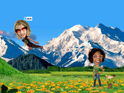 Example of avatar interacting with virtual world