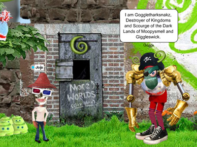 Example of avatar talking with NPC