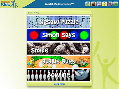 Example of game menu