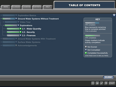 Example of real time progress tracking